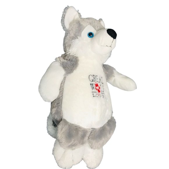 2016 Fiesta Great Wolf Lodge Plush Wolf Stuffed Animal 17" Zipper Back - Picture 2 of 10